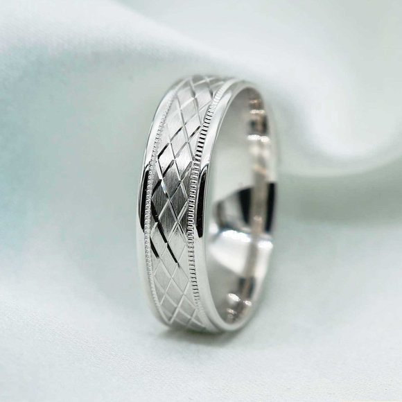 10 K Gold wedding Band 6mm , white gold, yellow gold, rose gold, engagement - Picture 2 of 4